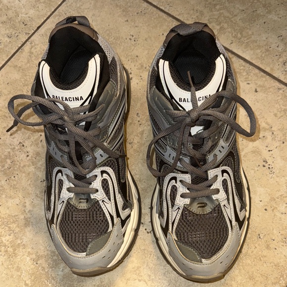 Balenciaga Gray and Black Athletic Sneakers